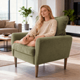 thumbnail image 1 of Gianna Fabric Accent Chair with Supportive Backrest and Armrests, Modern Comfortable Chair for Living Room, Bedroom, or Office, 1 of 5