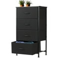 thumbnail image 1 of JIOABL Fabric Dressers Cabinet with 4 Drawers, Large Capacity Storage Organizer, Chest of Drawers for Living Room, Bedroom, Black, 1 of 6