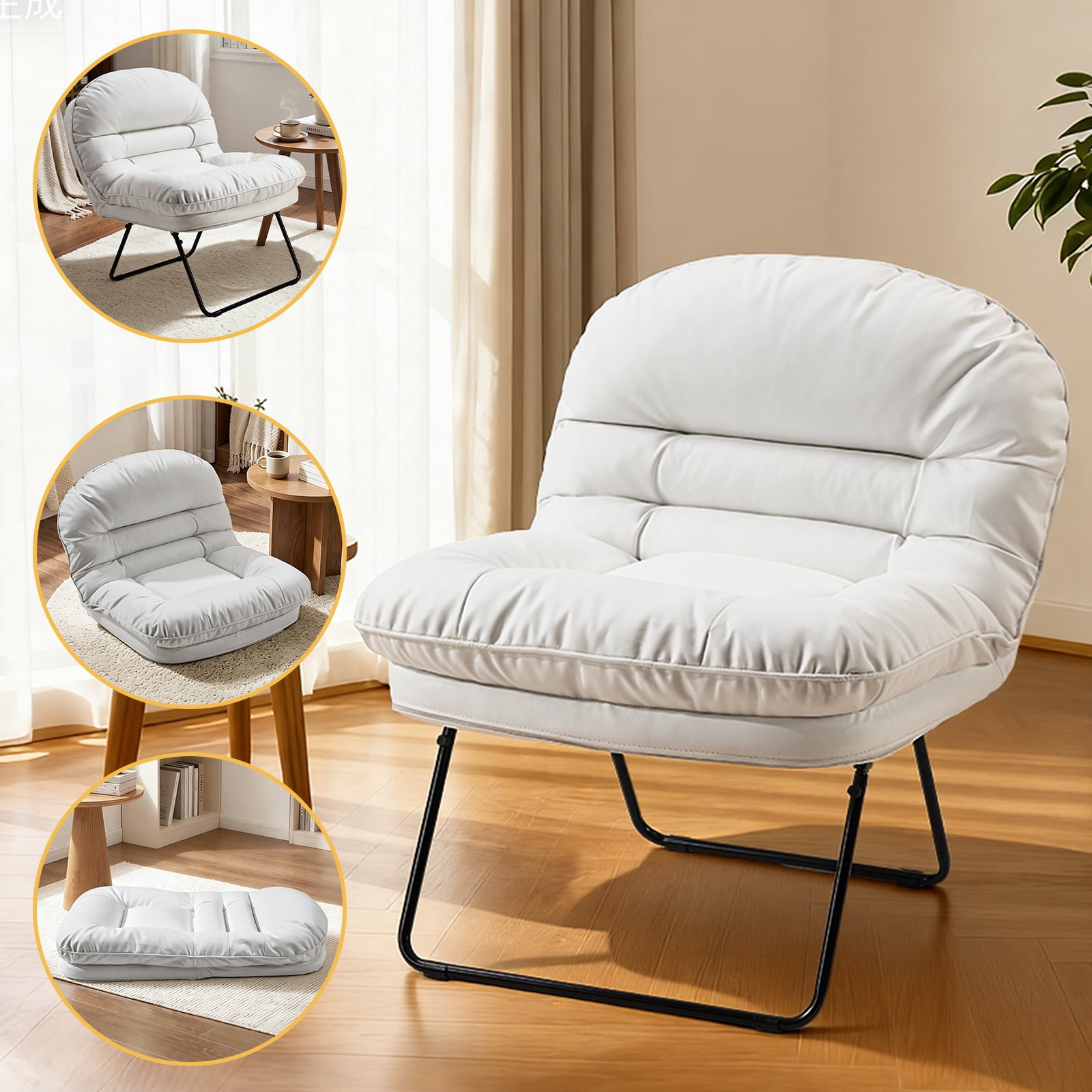 Gianna Foldable Living Room Chair, Portable Multi-Functional Floor Chair for Gaming, Reading, Lounging & Meditation, Ideal for Living Rooms, Bedrooms & Camping