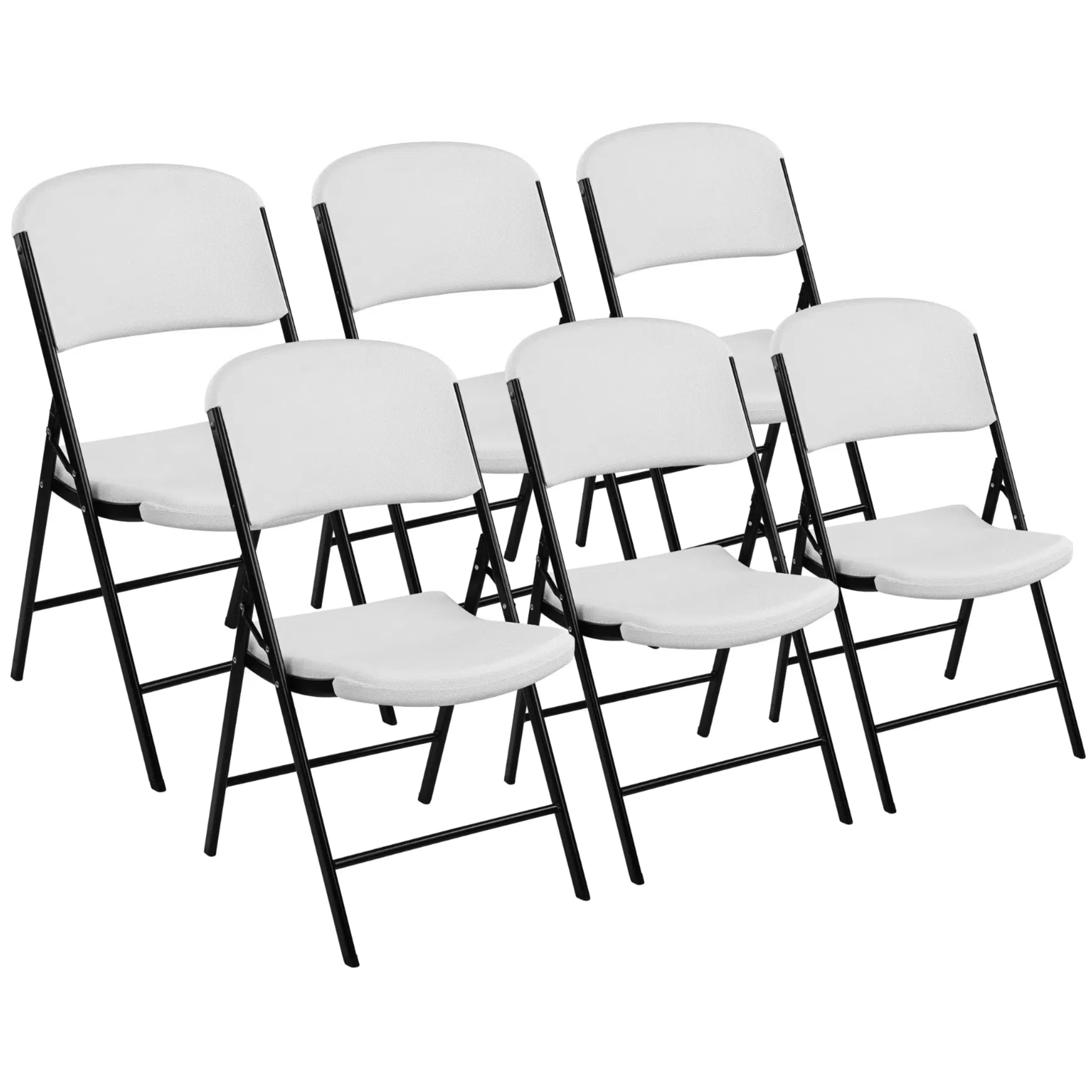 Gianna Folding Chair, Heavy Duty Plastic Chair with 500-Pound Capacity for Kitchen Wedding Party, Set of 6 - Walmart.com