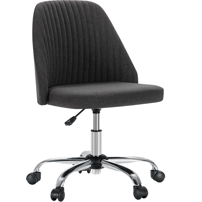 Gianna Home Office Desk Chair, Office Chairs Desk Chair Rolling Task Chair Computer Chair Adjustable with Wheels Armless for Bedroom, Vanity Chair for Makeup Room, Living Room