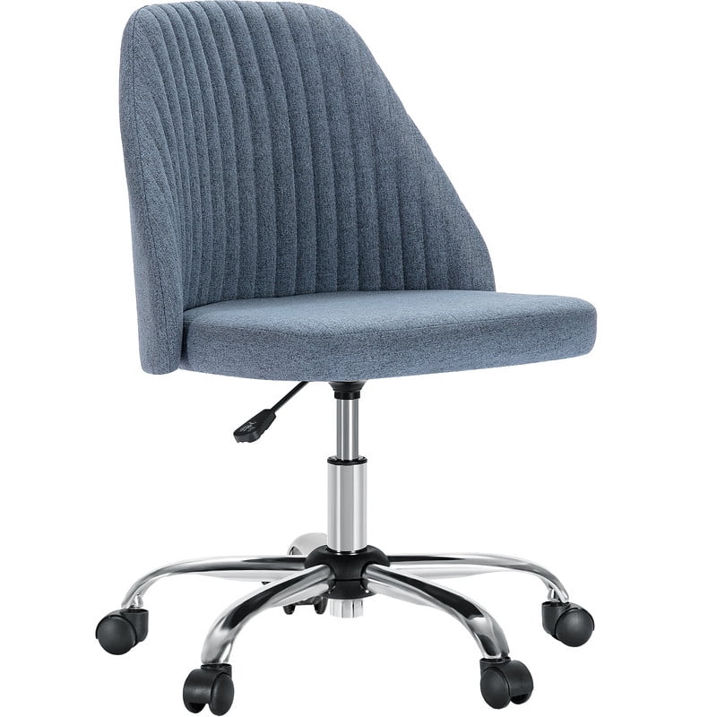 Gianna Home Office Desk Chair, Office Chairs Desk Chair Rolling Task Chair Computer Chair Adjustable with Wheels Armless for Bedroom, Vanity Chair for Makeup Room, Living Room