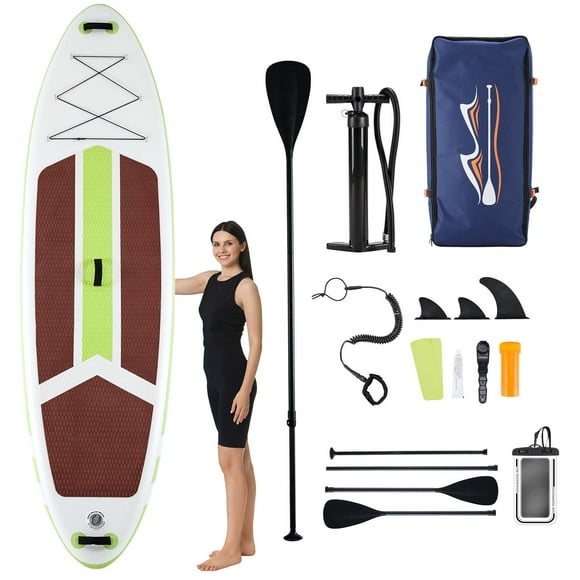 Gianna Inflatable Stand Up Paddle Board with Premium SUP Paddleboard Accessories,2-in-1 Paddle for Adults,Green