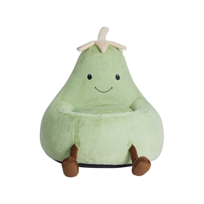 Gianna Kids Bean Bag Chair, 31 Inch Stuffed Toddler Couch with Faux Rabbit Fur Cover for Teens & Kids, Comfy Lazy Sofa Chair for Reader, Living Room, Bedroom, Green