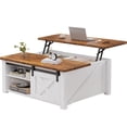 thumbnail image 1 of Gianna Lift Top Coffee Table with Large Hidden Storage, Adjustable Shelves, White, 1 of 7