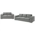 thumbnail image 1 of Gianna Light Gray Woven Fabric Sofa and Loveseat Living Room Set, 1 of 6