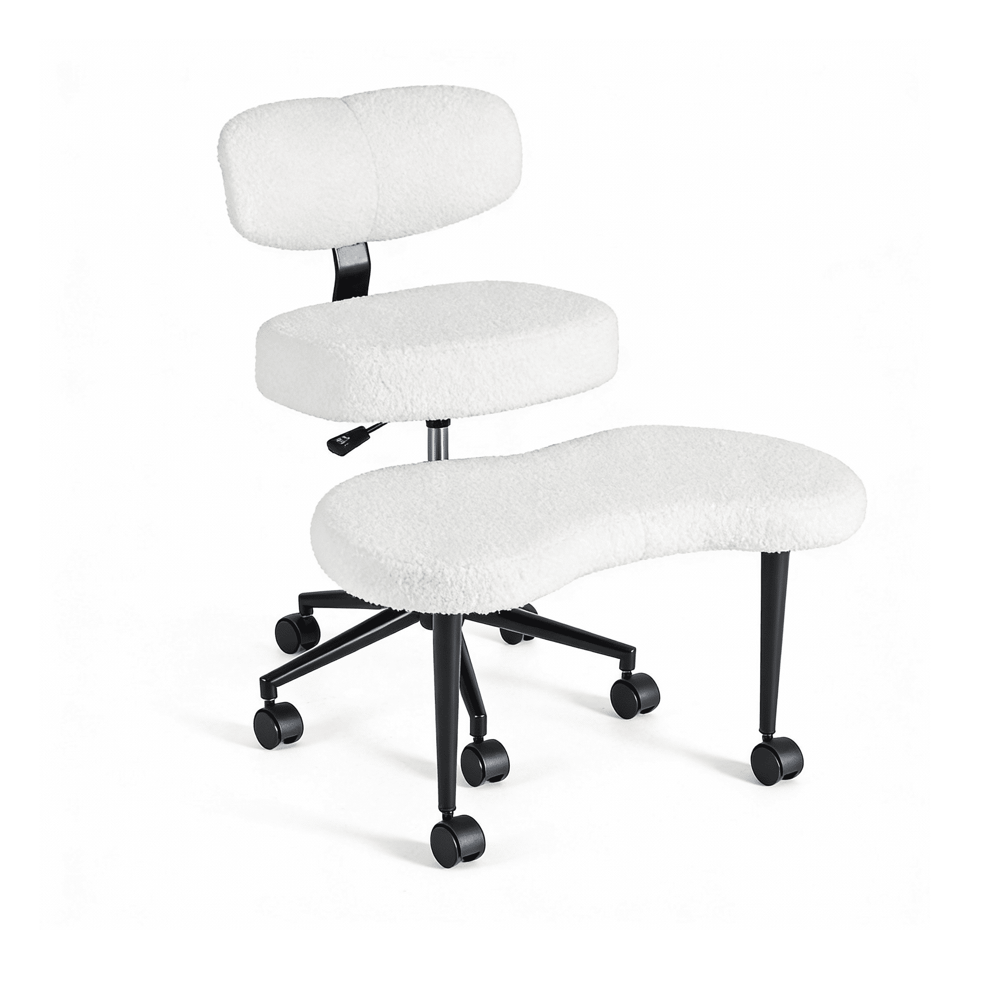 Gianna Meditation Chair with Rotating Footrest and 360° Swivel, Adjustable Backrest for Home or Office