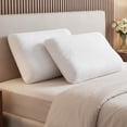 thumbnail image 1 of Gianna Memory Foam Pillow for Sleeping, Gel Cooling Bed Pillow with Breathable Mesh and Washable Cover for Back and Side Sleepers, White (2 Pack), 1 of 6