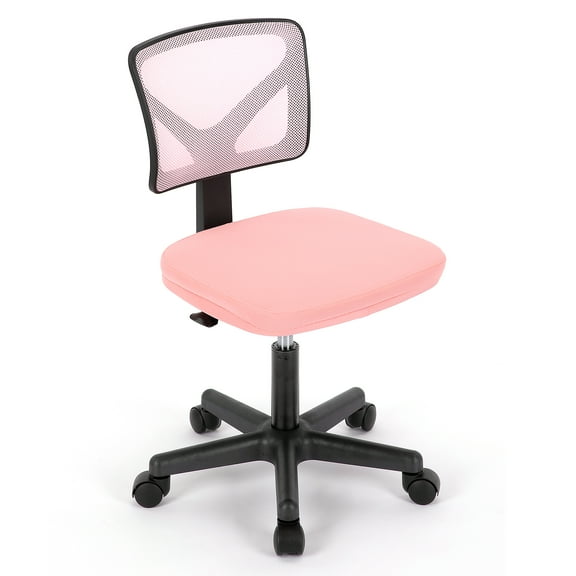 Gianna Mesh Task Chair with Padded Seat for Home Office, Pink