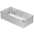 thumbnail image 1 of Gianna Metal Raised Garden Bed, 8x4x2ft Outdoor Planter Box, Raised Garden Beds for Planting Plants Vegetables, Flowers, Silver, 1 of 7