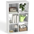 thumbnail image 1 of Gianna Modern 6-Cube Storage Organizer with 11-Inch Open Shelves, Bookshelf and Display Shelf, Customizable, White, 1 of 5