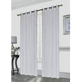 thumbnail image 1 of Gianna Pleated Jacquard 52X84 Inch Decorative Shining Elegant Lurex Window Curtain Panel with 8 Grommets, Single Panel for Living Room Bedroom Wide Window Door, Beige, 1 of 1