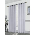 thumbnail image 1 of Gianna Pleated Jacquard 52X84 Inch Decorative Shining Elegant Lurex Window Curtain Panel with 8 Grommets, Single Panel for Living Room Bedroom Wide Window Door, Light Grey, 1 of 1