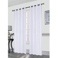 thumbnail image 1 of Gianna Pleated Jacquard 52X84 Inch Decorative Shining Elegant Lurex Window Curtain Panel with 8 Grommets, Single Panel for Living Room Bedroom Wide Window Door, White, 1 of 1