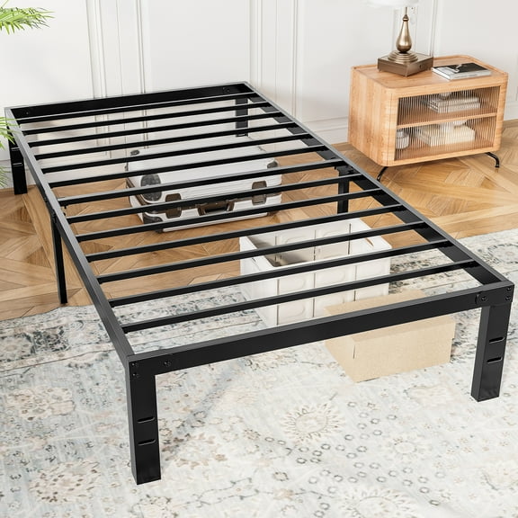 Gianna Sturdy Metal Platform Bed Frame - Twin Size with 14" Under Bed Storage Space, Durable and Easy Assembly