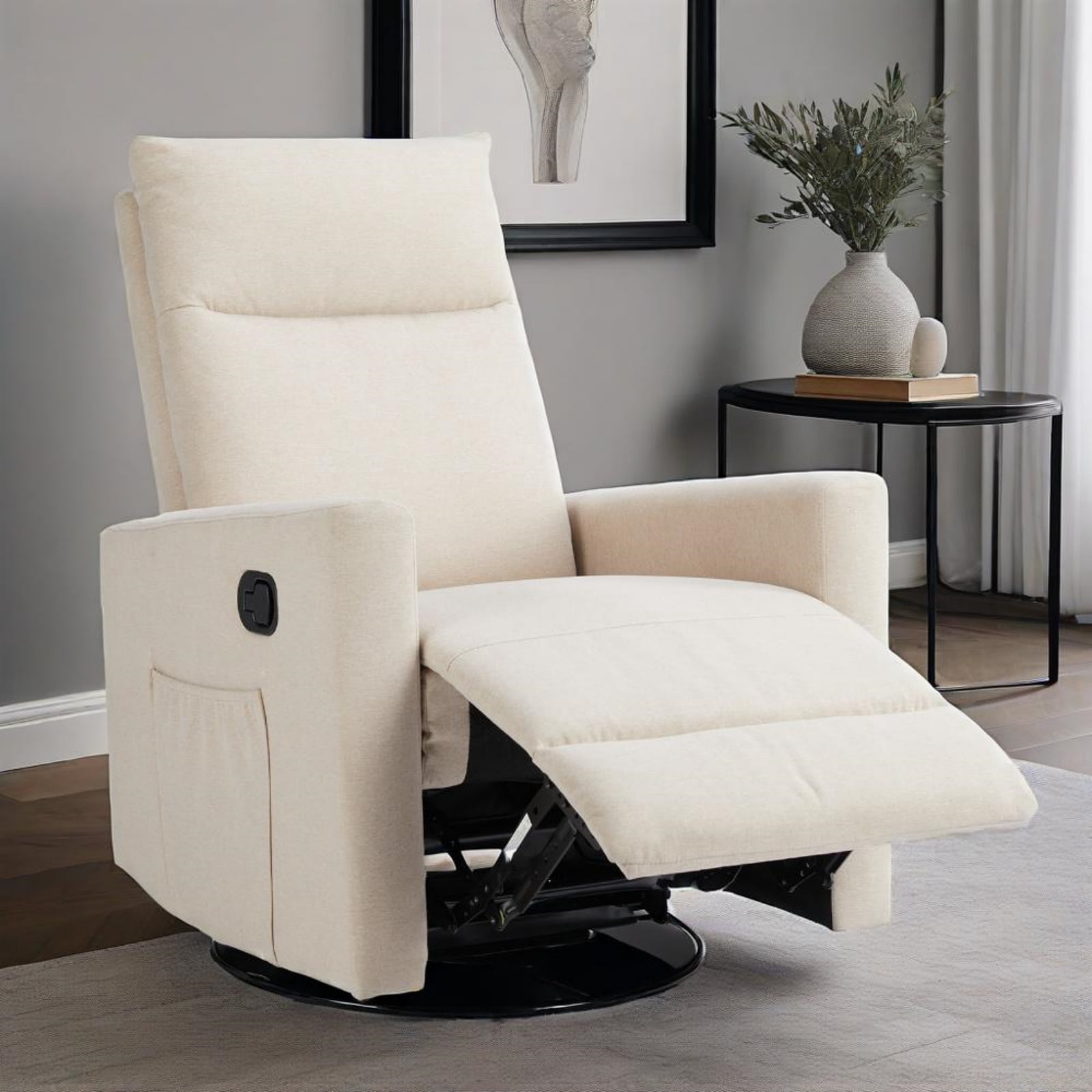 Gianna Swivel Recliner Chair, Living Room Glider Rocker Recliners, Nursery Massage Rocking Chairs