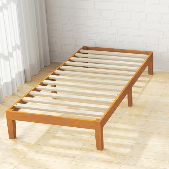 Gianna Twin Size Solid Wood Bed Frame, Bed Base with Wood Slat Support, No Box Spring Needed