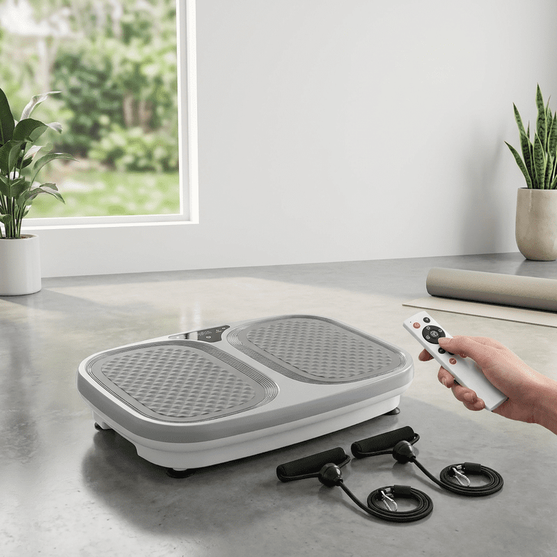 Gianna Vibration Plate Exercise Machine, Whole Body Fitness Platform for Home Gym, Weight Loss and Toning, Gray