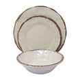 thumbnail image 1 of Gianna's Home 12 Piece Rustic Farmhouse Melamine Dinnerware Set (Ivory), 1 of 4