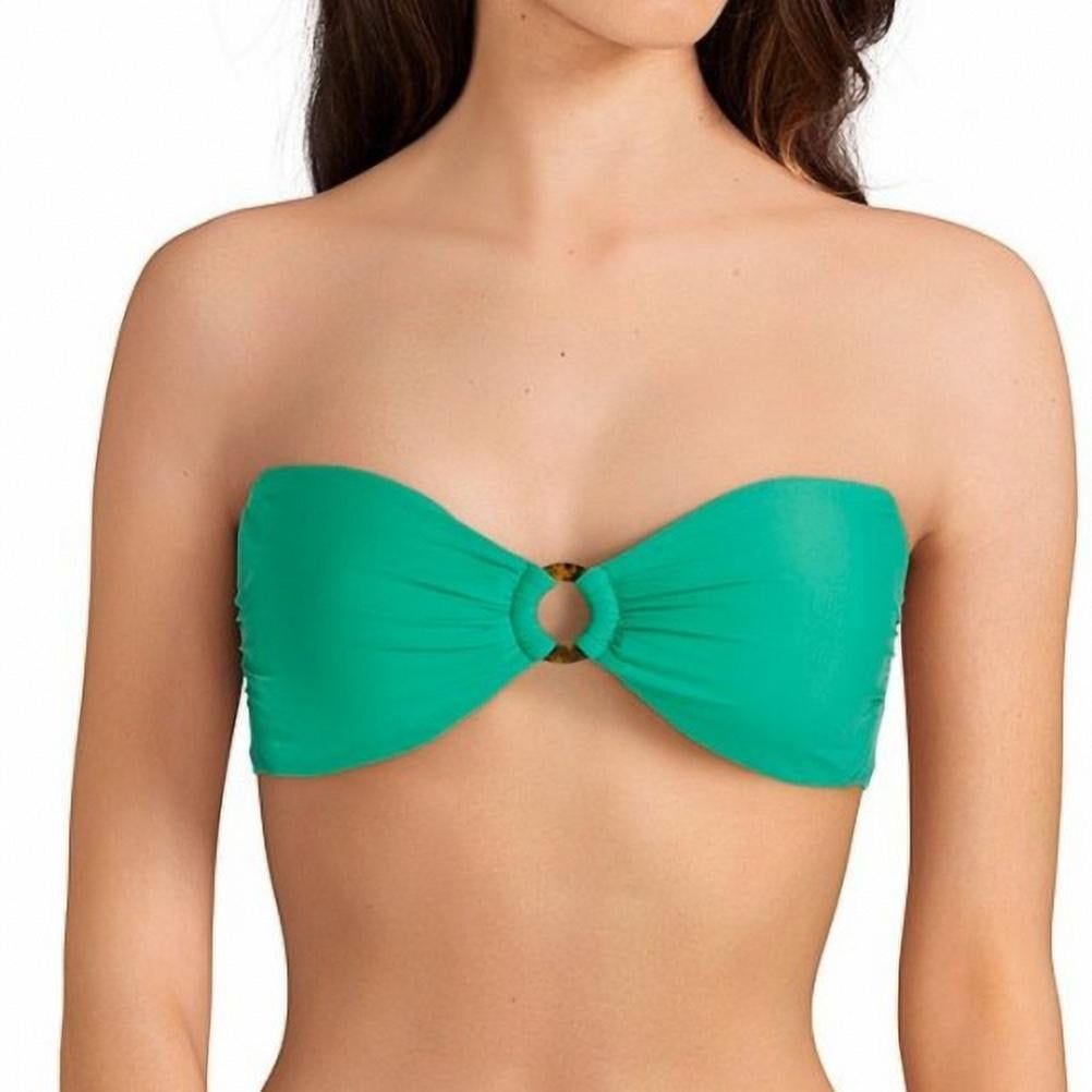 Ring Front Bandeau Top Bikini - Everglades Green