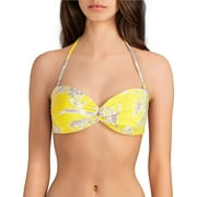Gianni Bini  Yellow Bandeau Bikini Top   Primary Paradise Knot - Removable Straps