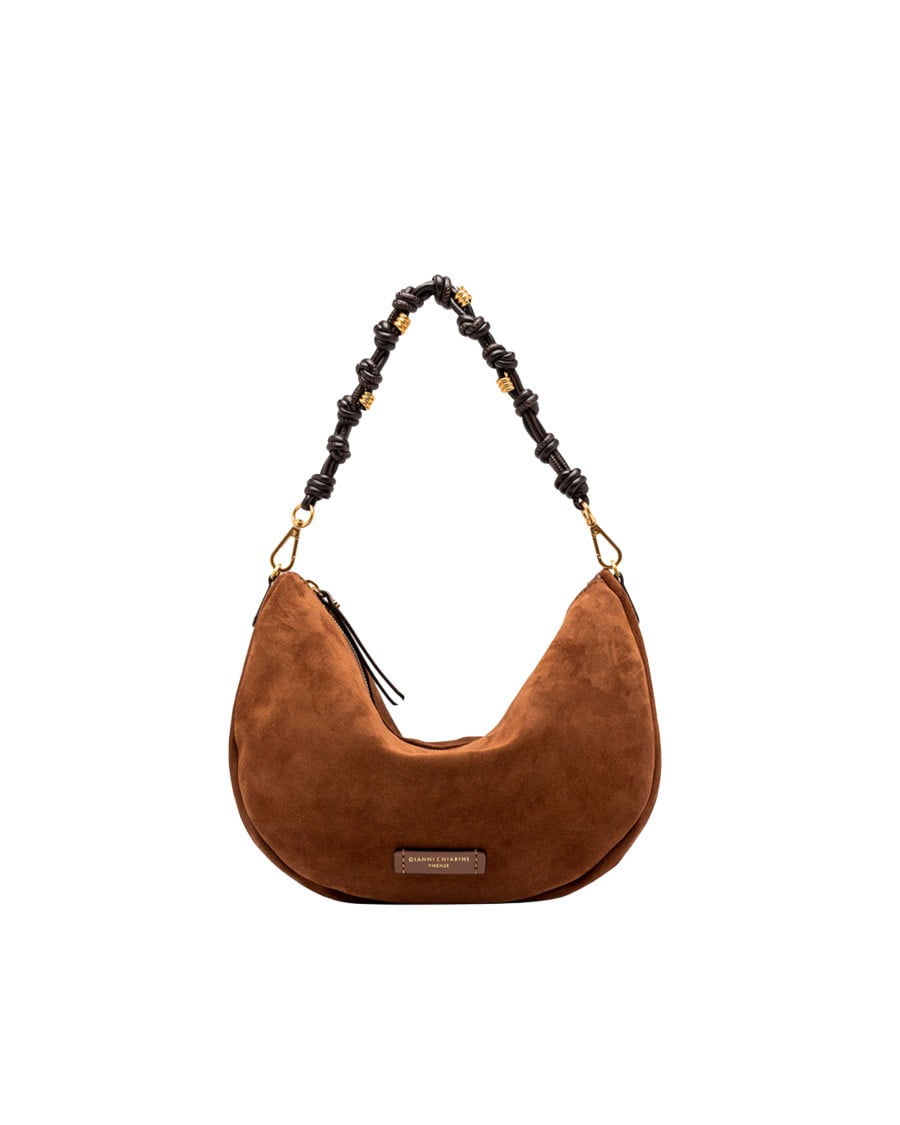 Gianni Chiarini Women's Cognac Cleo Suede Hobo Bag Brown