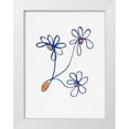thumbnail image 1 of Gianni, Katie 25x32 White Modern Wood Framed Museum Art Print Titled - Wobbly Blooms III, 1 of 4