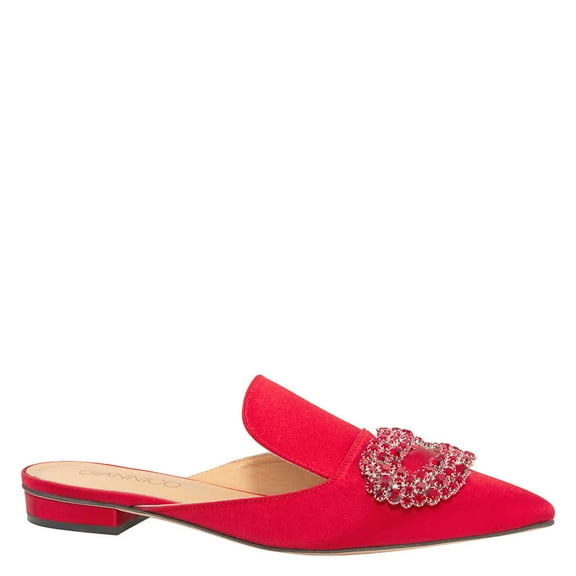 Giannico Ladies Crystal-embellished Woven Slippers, Brand Size 35 ( US Size 5 )