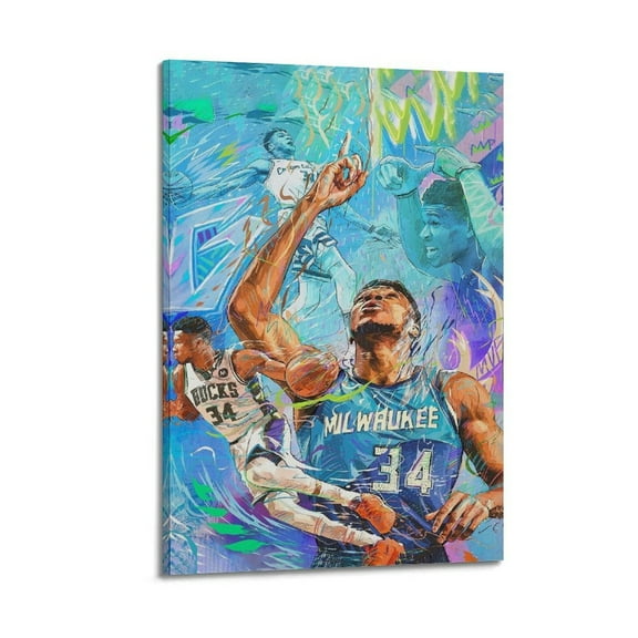 Giannis Antetokounmpo Anime Star Music Picture Wall Art Painting Canvas Posters Artworks Gift Room Aesthetic