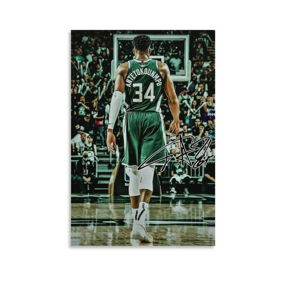 Giannis Antetokounmpo Greek Freak Signed Poster Picture Print Wall Art Poster Painting Canvas Posters Artworks Gift Room Aesthetic 20x30inch(50x75cm)