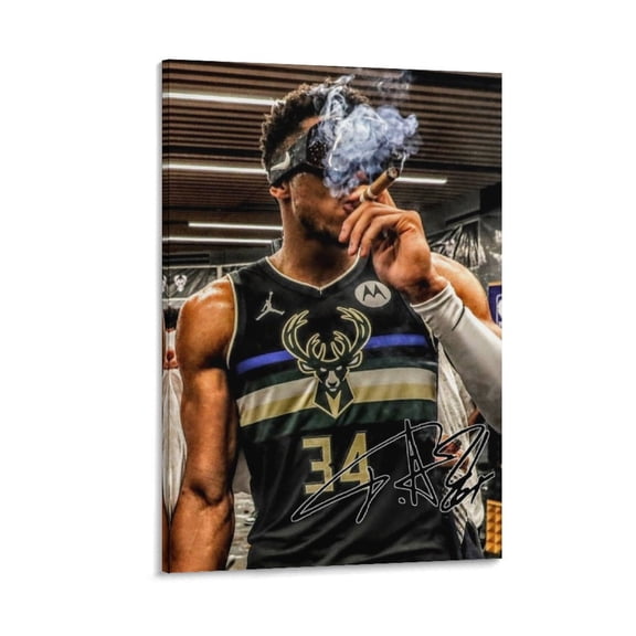 Giannis Antetokounmpo Greek Freak Smoking Posters Art Poster Canvas Painting Decor Wall Print Photo Gifts Home Modern Decorative Posters 24x36inch(60x90cm)