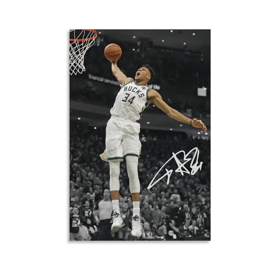 Giannis Antetokounmpo Poster 2 Wall Art Canvas Print Poster Home Bathroom Bedroom Office Living Room Decor Canvas poster