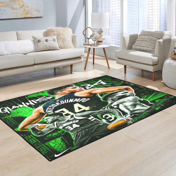 Giannis and Antetokounmpo Custom Indoor Floor Mat.120x160cm(4'x5.2')
