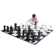 Giant 12 Tall King Black and White Set of Outdoor Chess Men Pieces NO Board