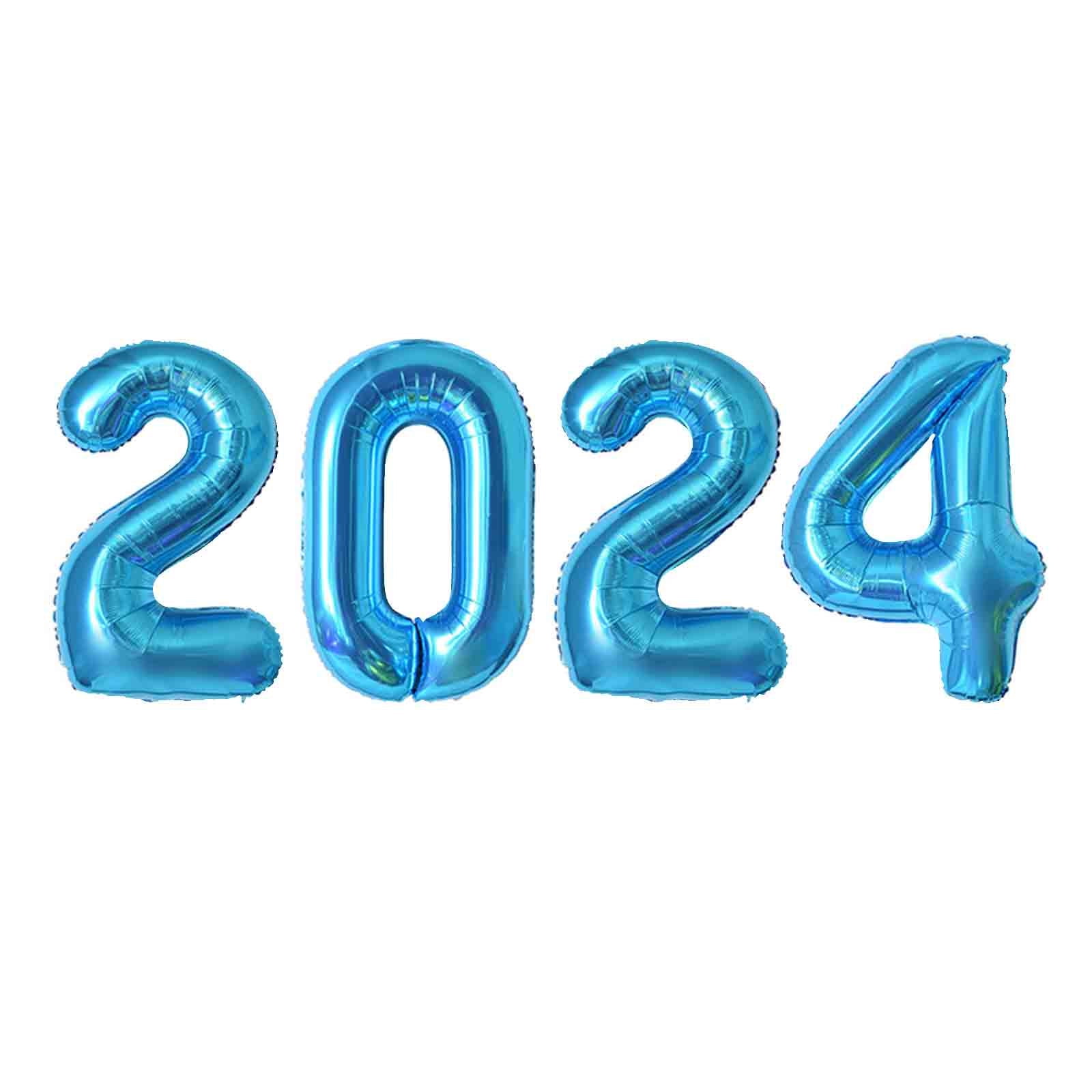 Giant 2024 Balloons Number New Years Decorations 2024 Foil 2024