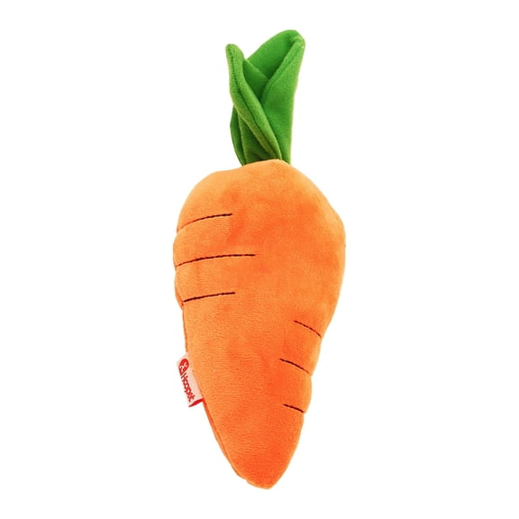 Giant 7.5" Anxiety Relief Carrot Plush for Dogs - Squeaker Inside Interactive Chew Toy Cute Non Stuffing Carrot Soft
