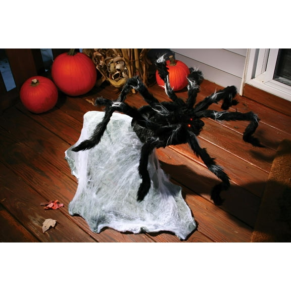 Morris Costumes FW91805 36 in. Animated Giant Jumping Spider Halloween Decoration, Black