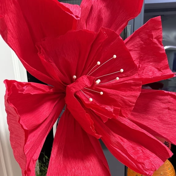 Giant 39.37-Inch Pleated Paper Flower for Weddings, Parties, and Home Decor
