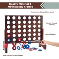 thumbnail image 1 of Giant 4 in A Row Game, Wooden Jumbo 4-to-Score Set for Indoor & Outdoor Family Fun-Line Up Four Travel Board Games with 42 Coins & Ring Holders & Carrying Bag, 1 of 3