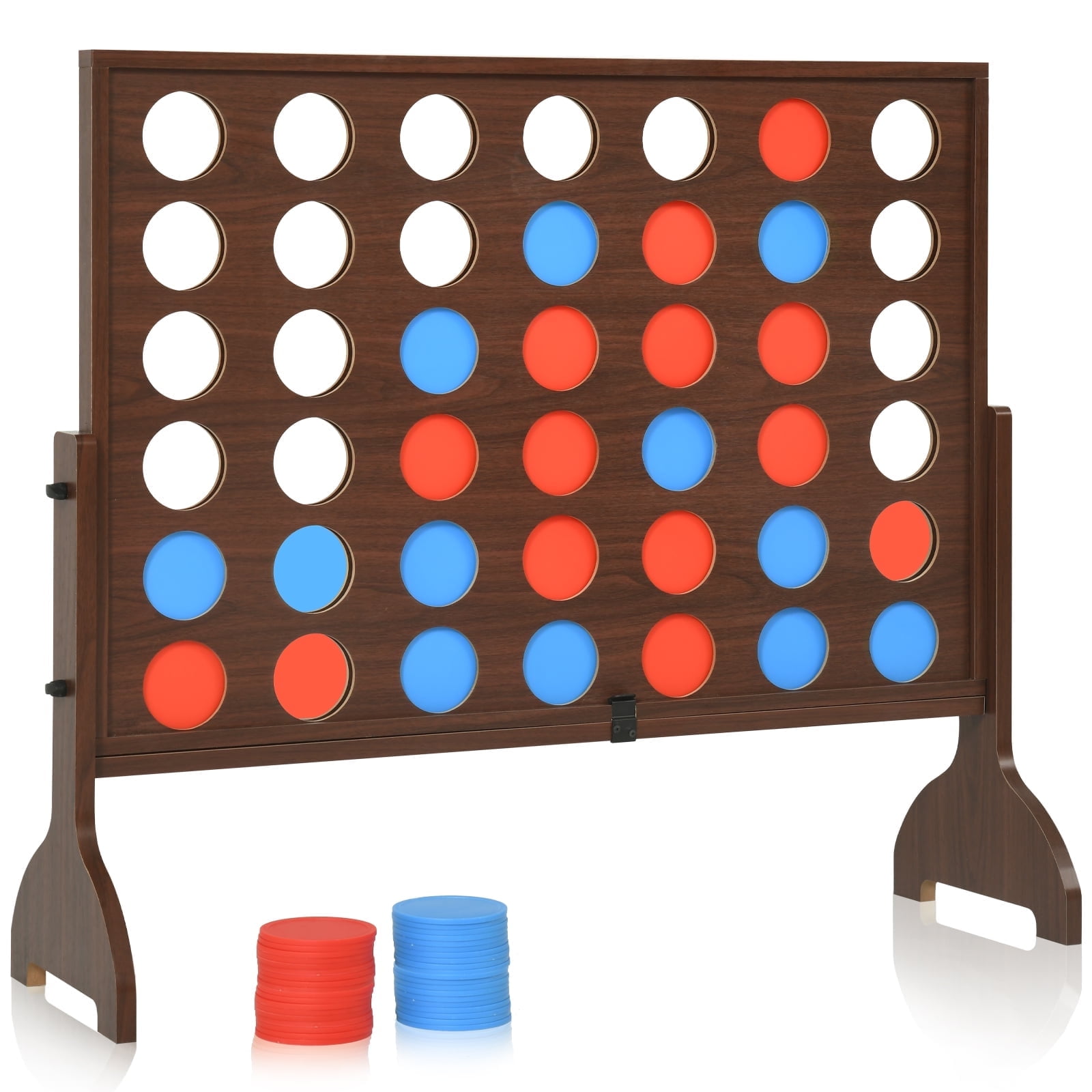 RayChee Solid Wood Connect 4 Game Set, Indoor/Outdoor, 42