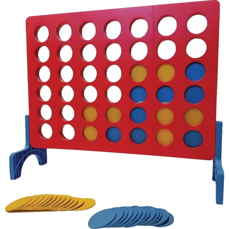 Yendo Giant 4 in a Row Game Set - Party Game, Family, Wood - Multicolor — Residential Use, Standard Application