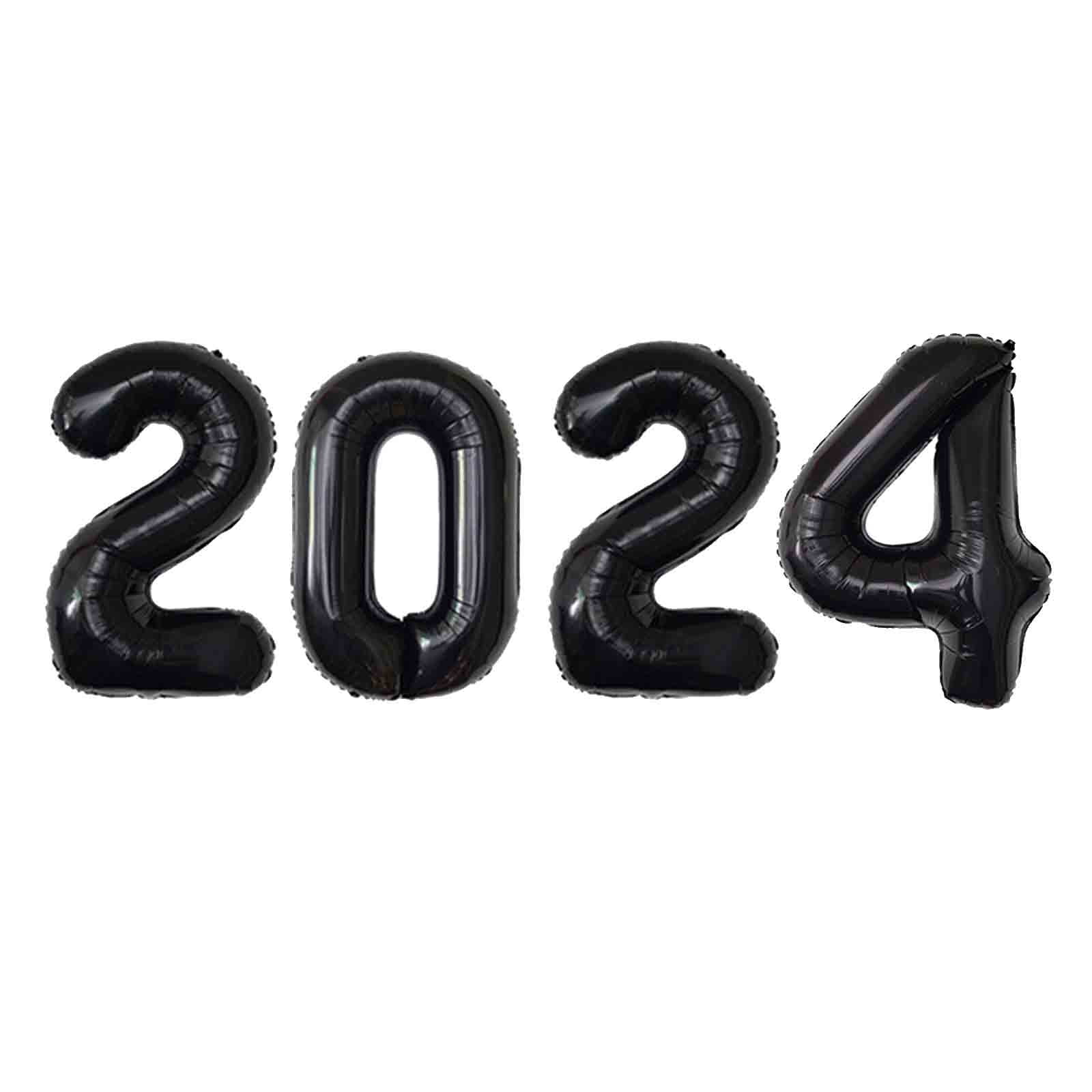 Giant 40 Inch Gold 2024 Balloons Number New Years Decorations 2024 Foil
