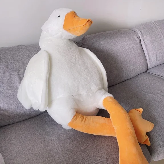 Giant 50cm Goose Stuffed Animal, Soft Fluffy Big Goose Plush Pillow, Huggable Large Duck Plushie Body Pillow for Kids & Adults, Perfect Gift for Birthday, Home Decor, Cuddle Lover