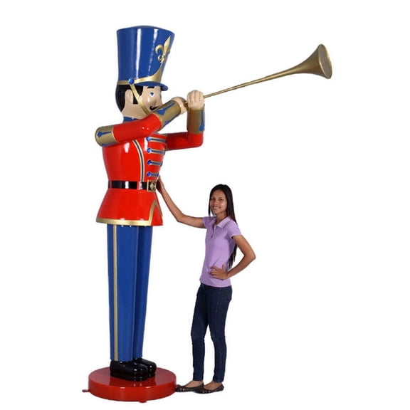 Giant 9ft Trumpet Toy Soldier Statue