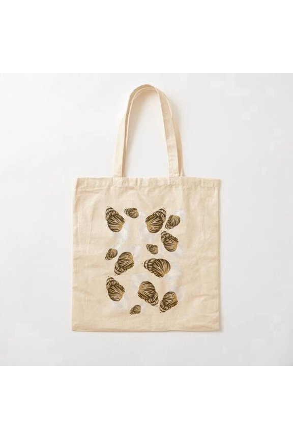 Giant African Land Snail Canvas Tote Bags, Reusable Shopping Bag