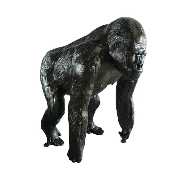 Giant Aluminum Gorilla Statue in Powerful Walking Stance 43" x 36" x 49"H