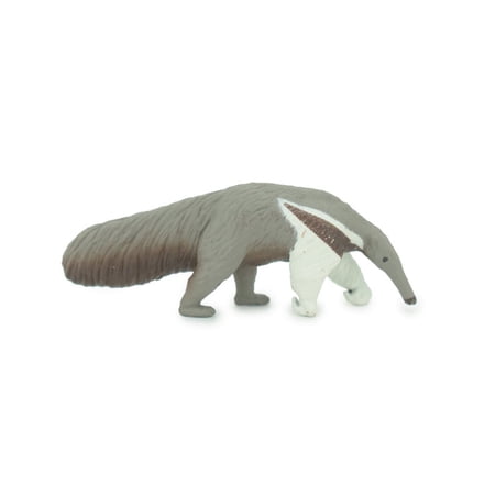 Giant Anteater, Myrmecophaga tridactyla, Hand Painted, Educational, Rubber Animal, Realistic Figure, Lifelike, Gift, 3" SF32 B44