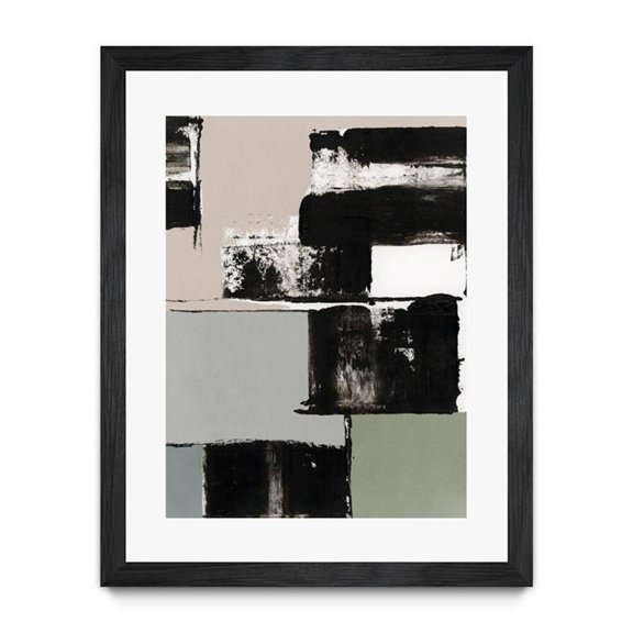 Giant Art 24x32 Dark Express III Matted and Framed in White