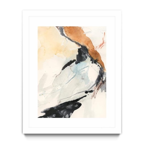 Giant Art 24x32 Efflux I Matted and Framed in White