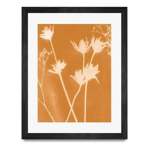 Giant Art 24x32 Enchanted Fall Cyanotype I Matted and Framed in Multi-Color